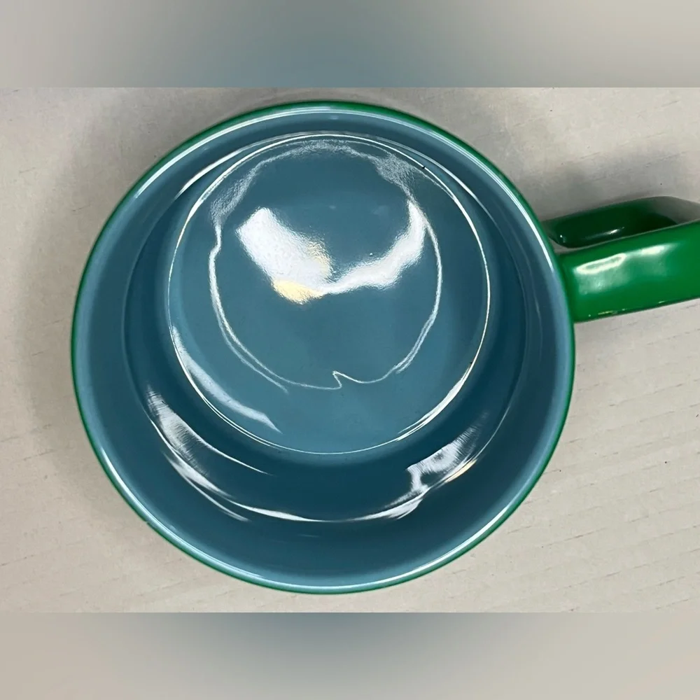 NWObox Starbucks Lion MonYee Chau Asian Artist Collaboration 14oz Mug Green Blue - Picture 4 of 4